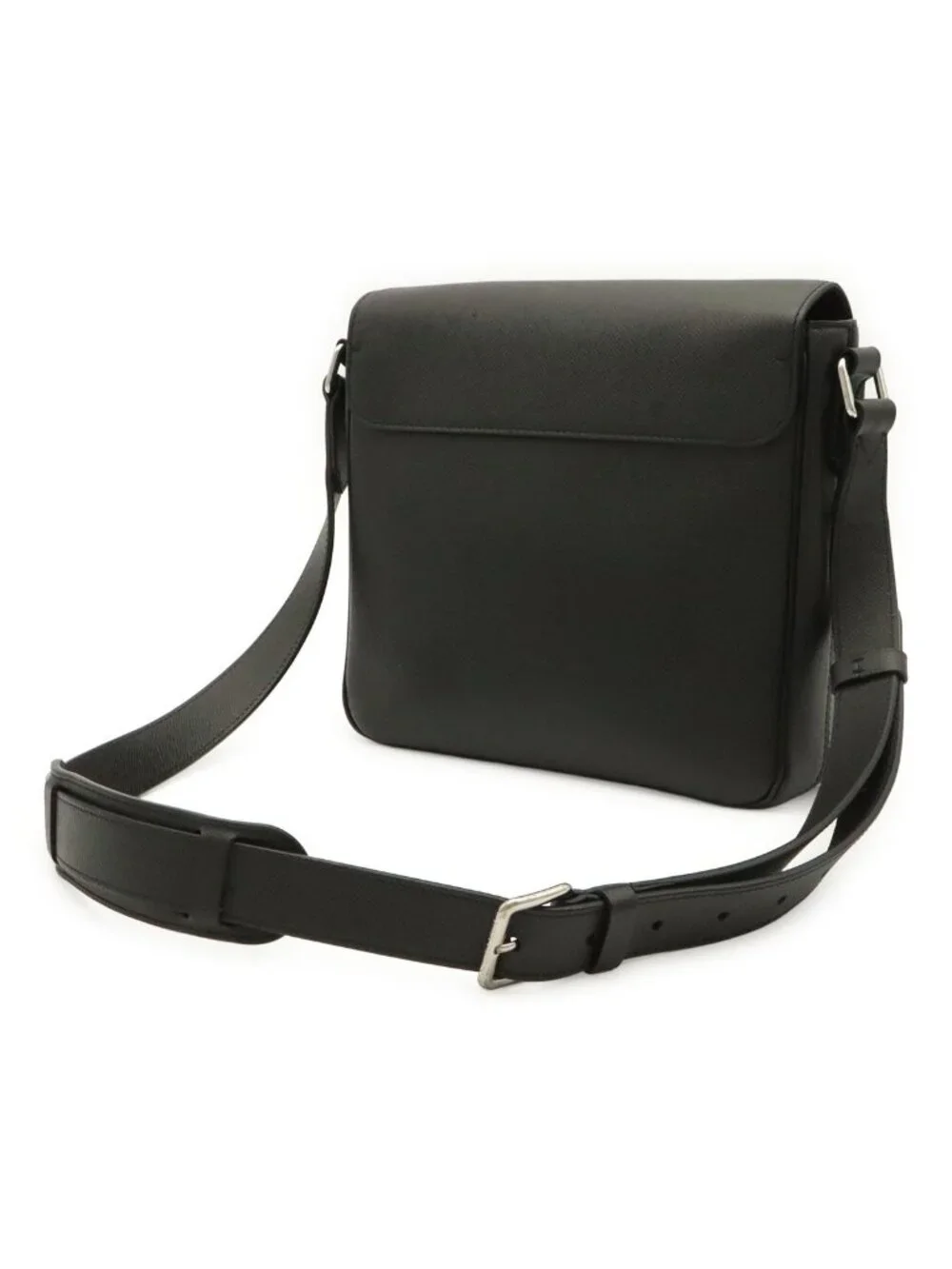 Louis Vuitton Taiga Roman PM Shoulder Bag Crossbody Leather Ardoise Black